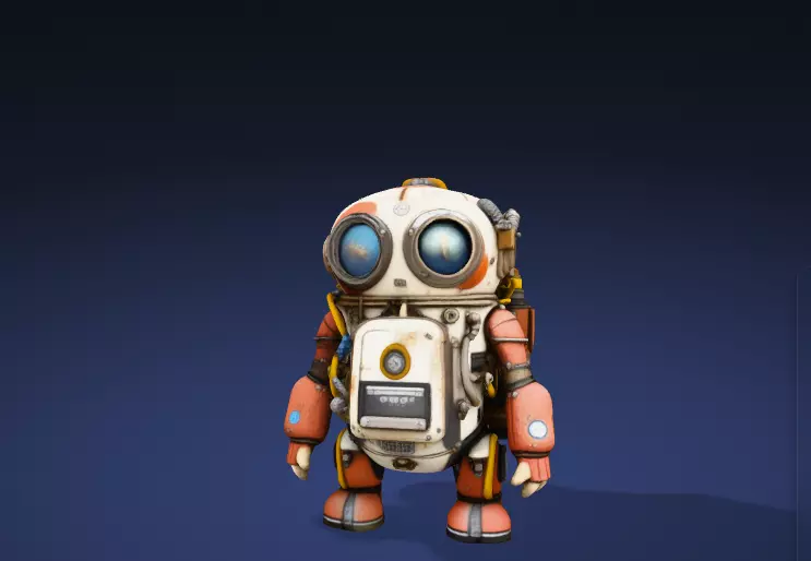 Cartoon Robot 3D Character Model GLB 3D Print 3D print model