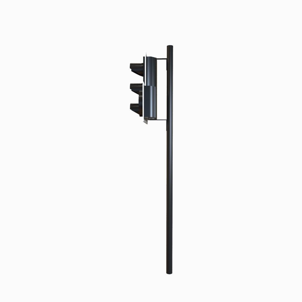 Traffic Light No U Turn Low-poly 3D model_2