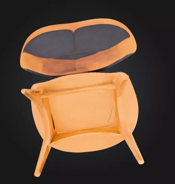 Elegance Seat Low-poly 3D model_4