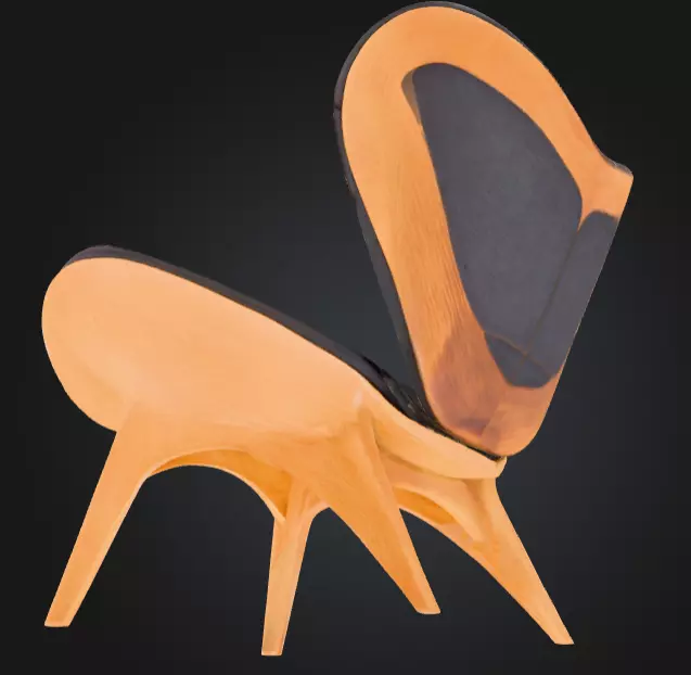 Elegance Seat Low-poly 3D model_5