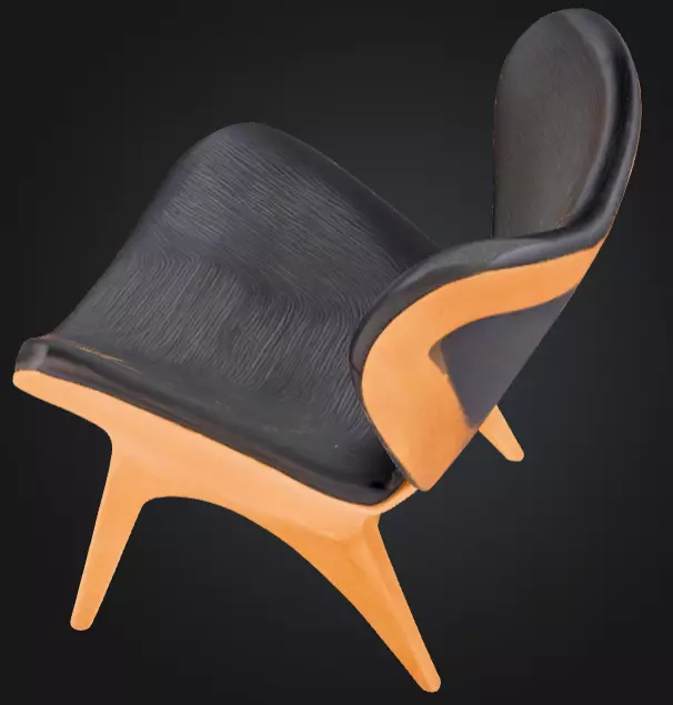 Elegance Seat Low-poly 3D model_6