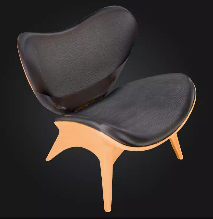 Elegance Seat Low-poly 3D model_1