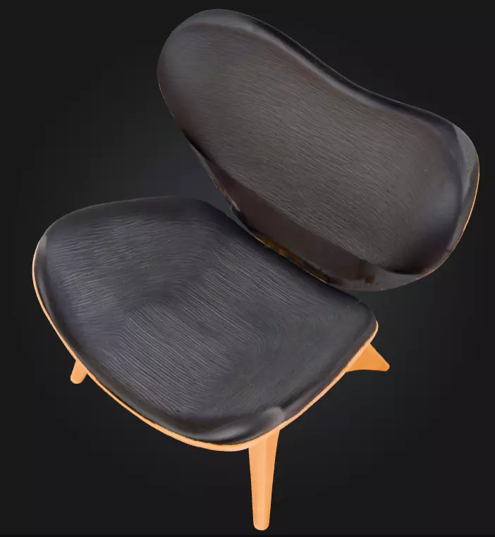 Elegance Seat Low-poly 3D model_7