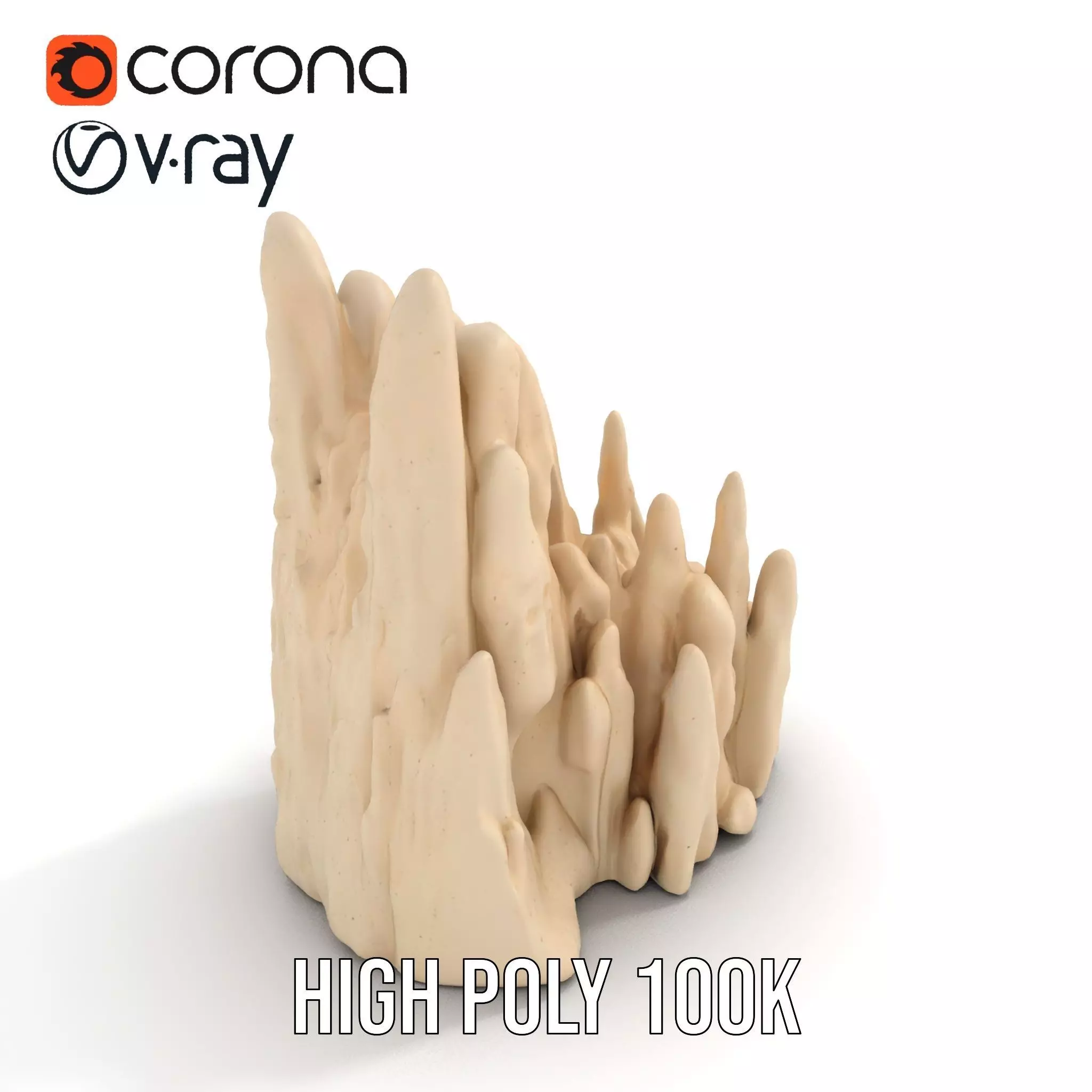 Sandstone Rock Formation Model Pack Low-poly 3D model_29