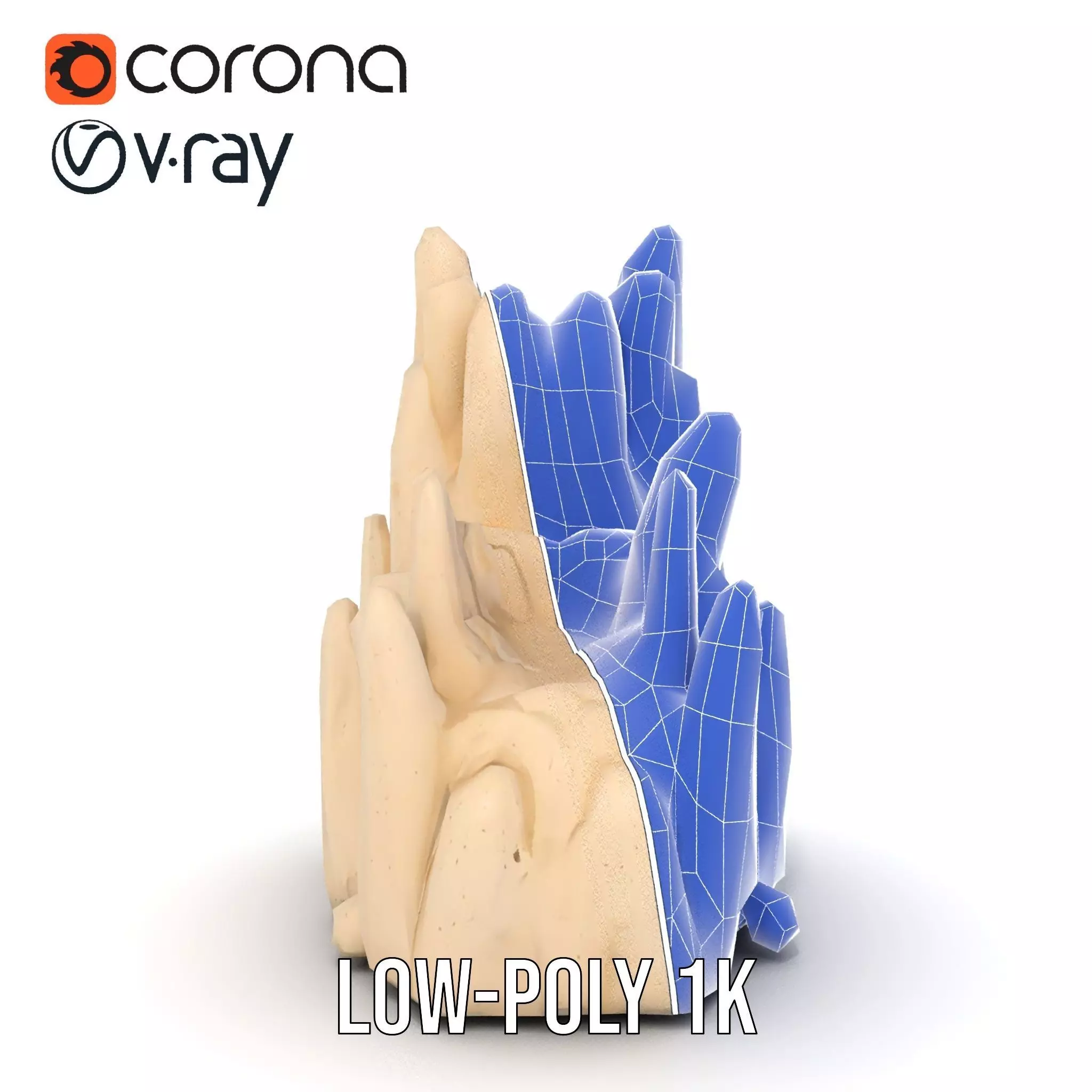 Sandstone Rock Formation Model Pack Low-poly 3D model_26