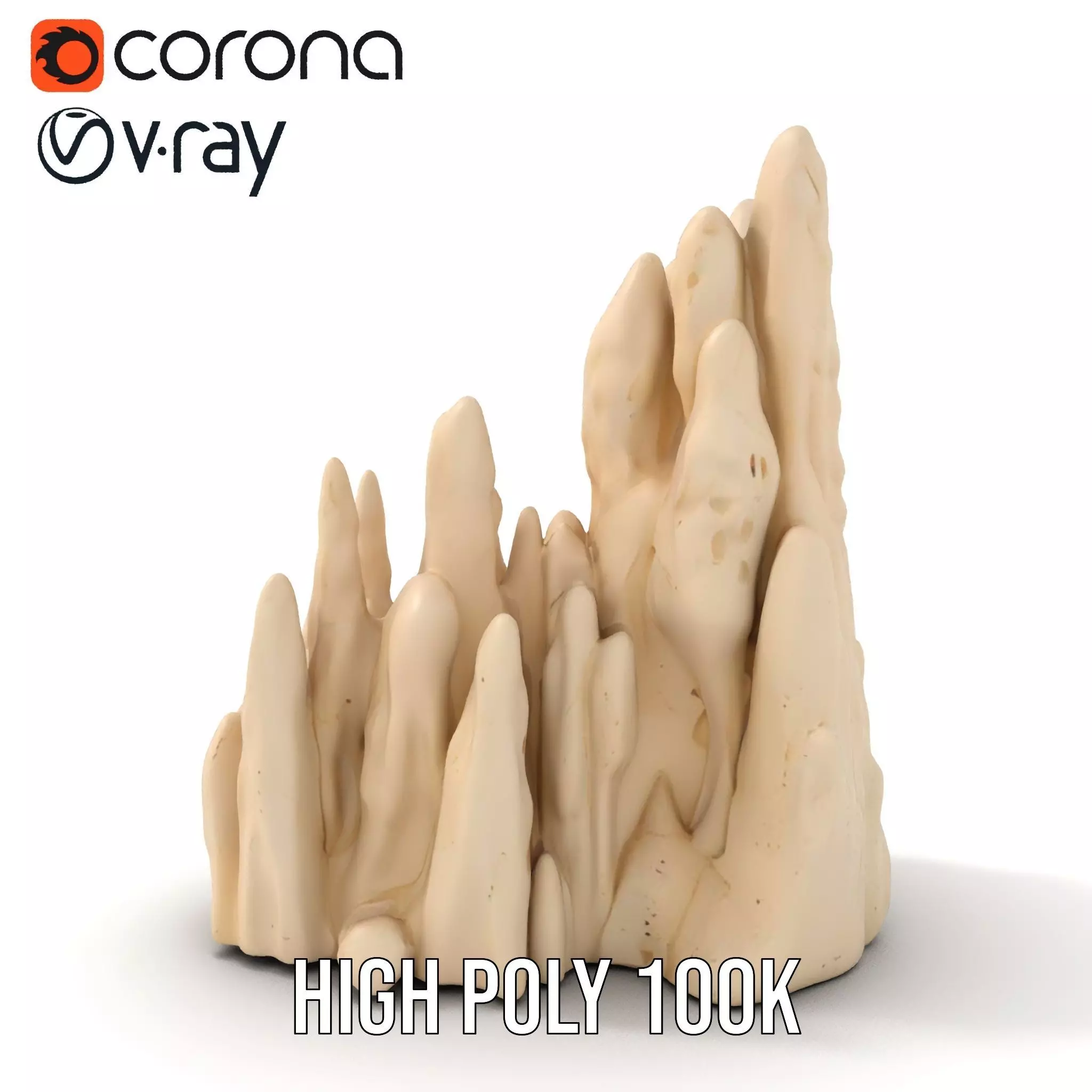 Sandstone Rock Formation Model Pack Low-poly 3D model_32