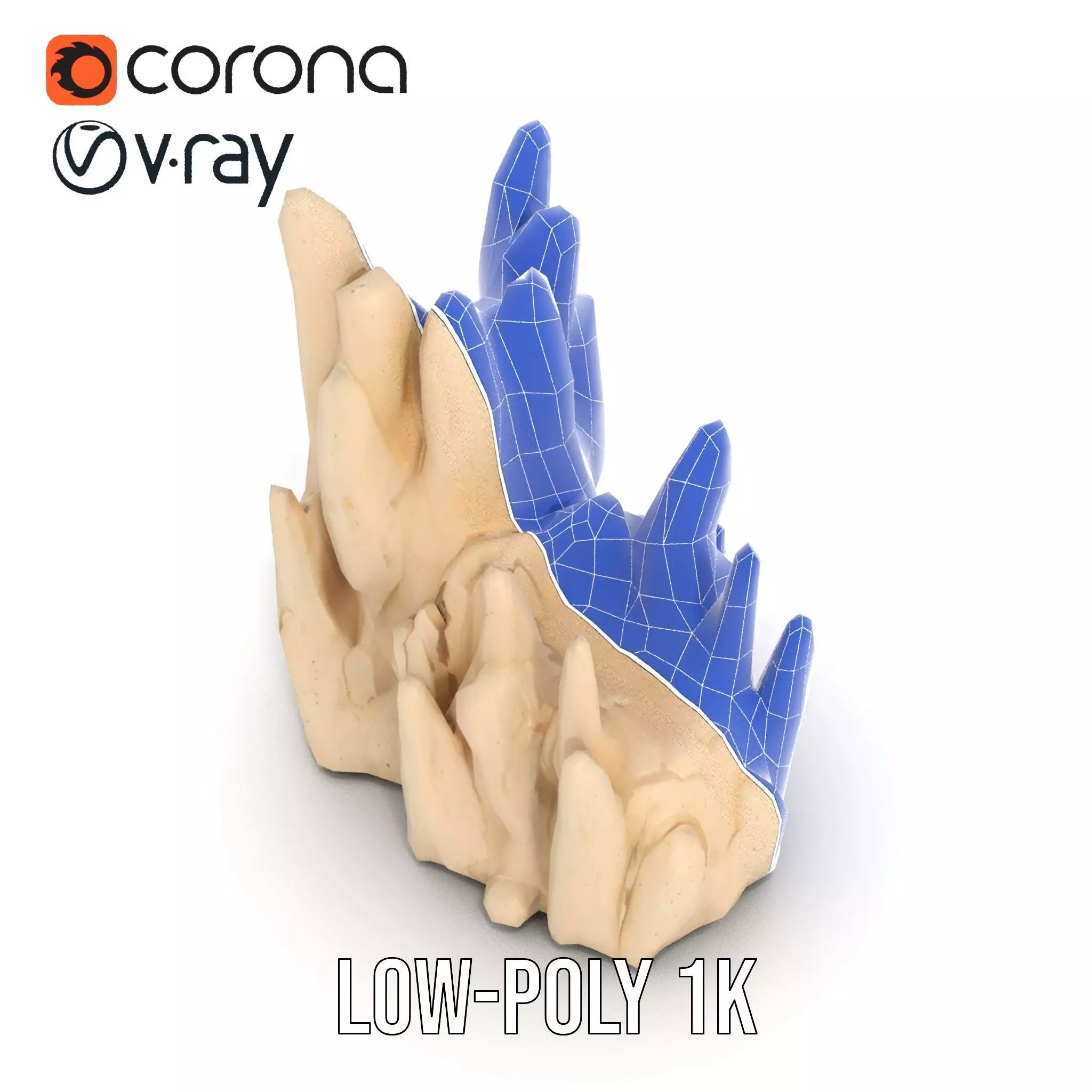 Sandstone Rock Formation Model Pack Low-poly 3D model_24