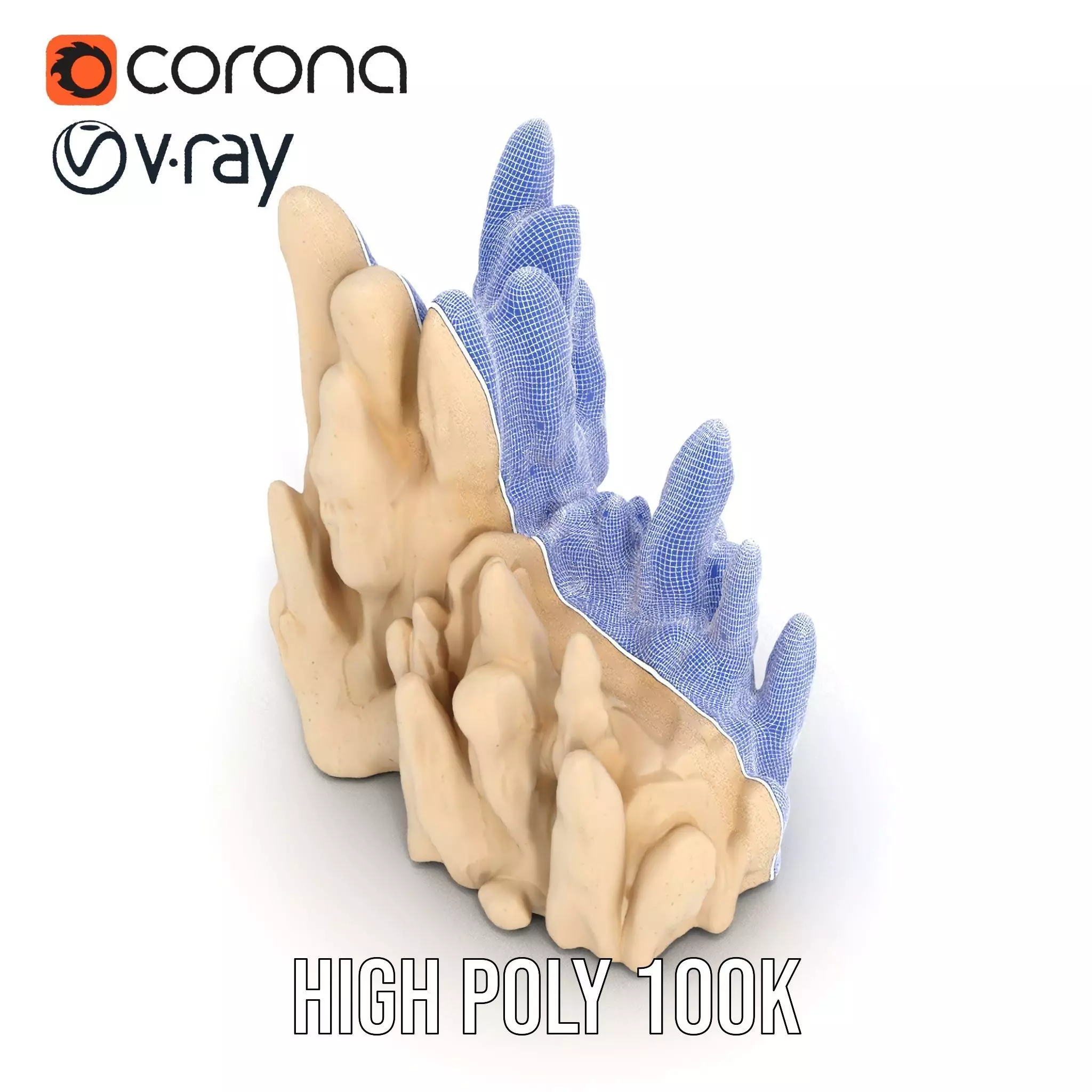 Sandstone Rock Formation Model Pack Low-poly 3D model_33