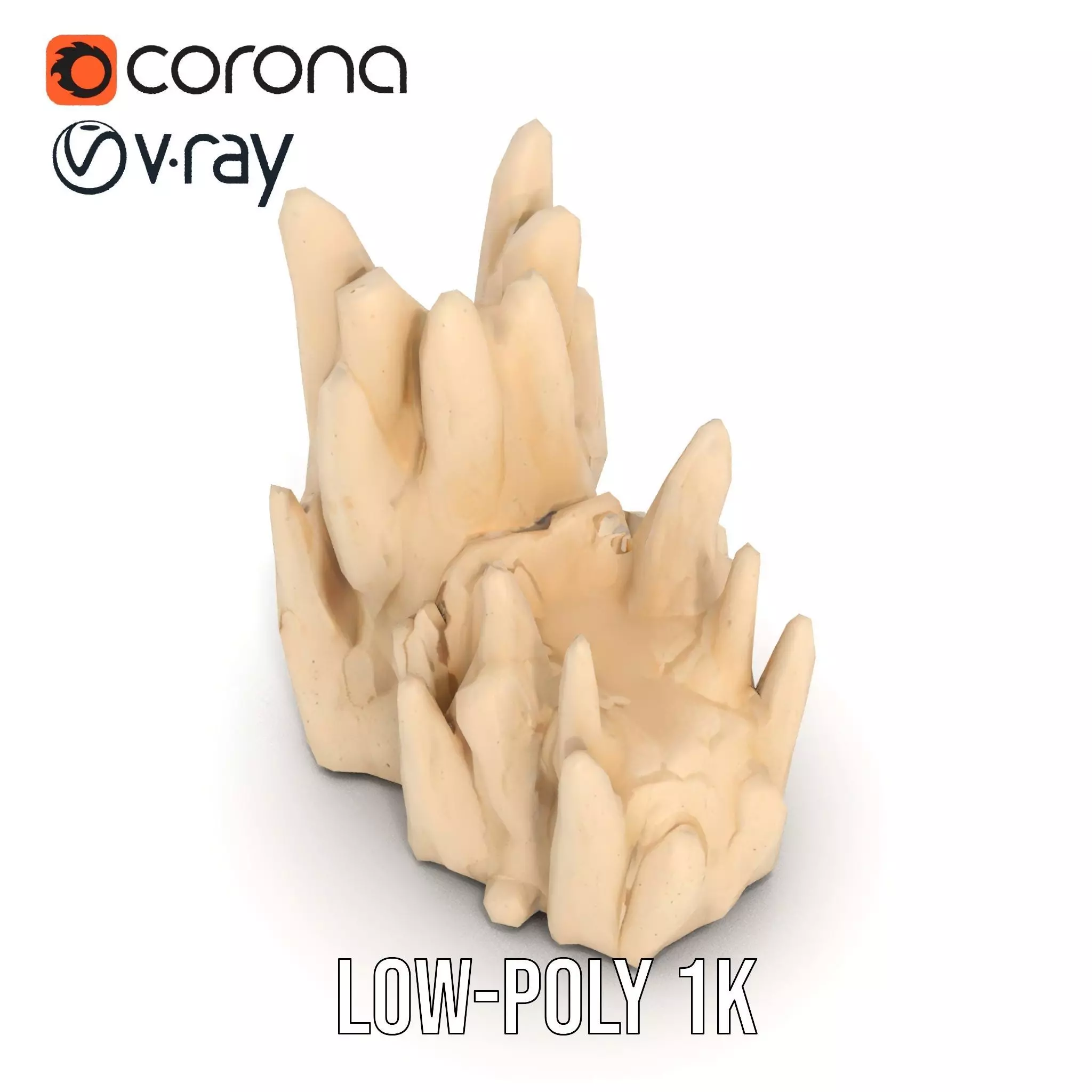 Sandstone Rock Formation Model Pack Low-poly 3D model_10