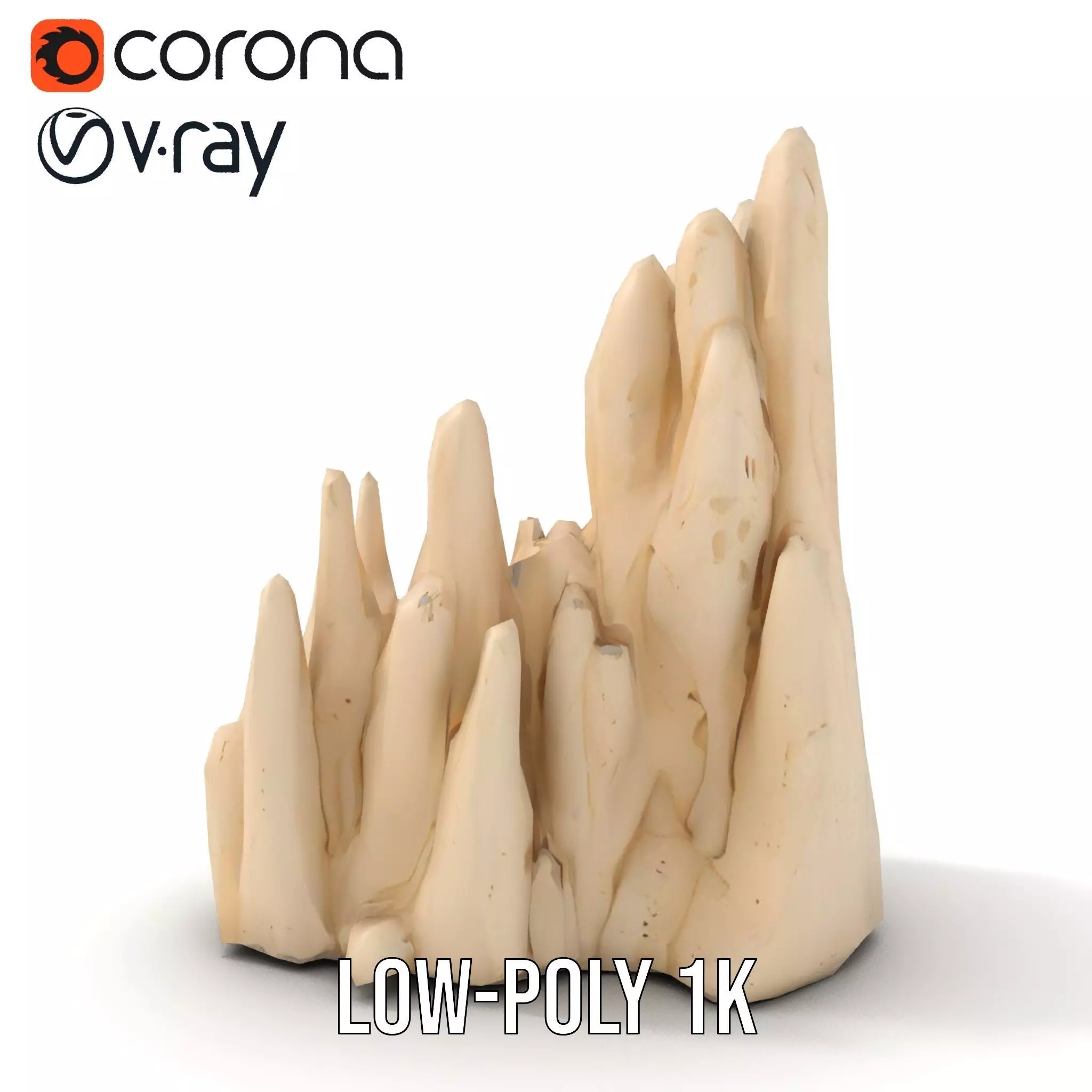 Sandstone Rock Formation Model Pack Low-poly 3D model_31