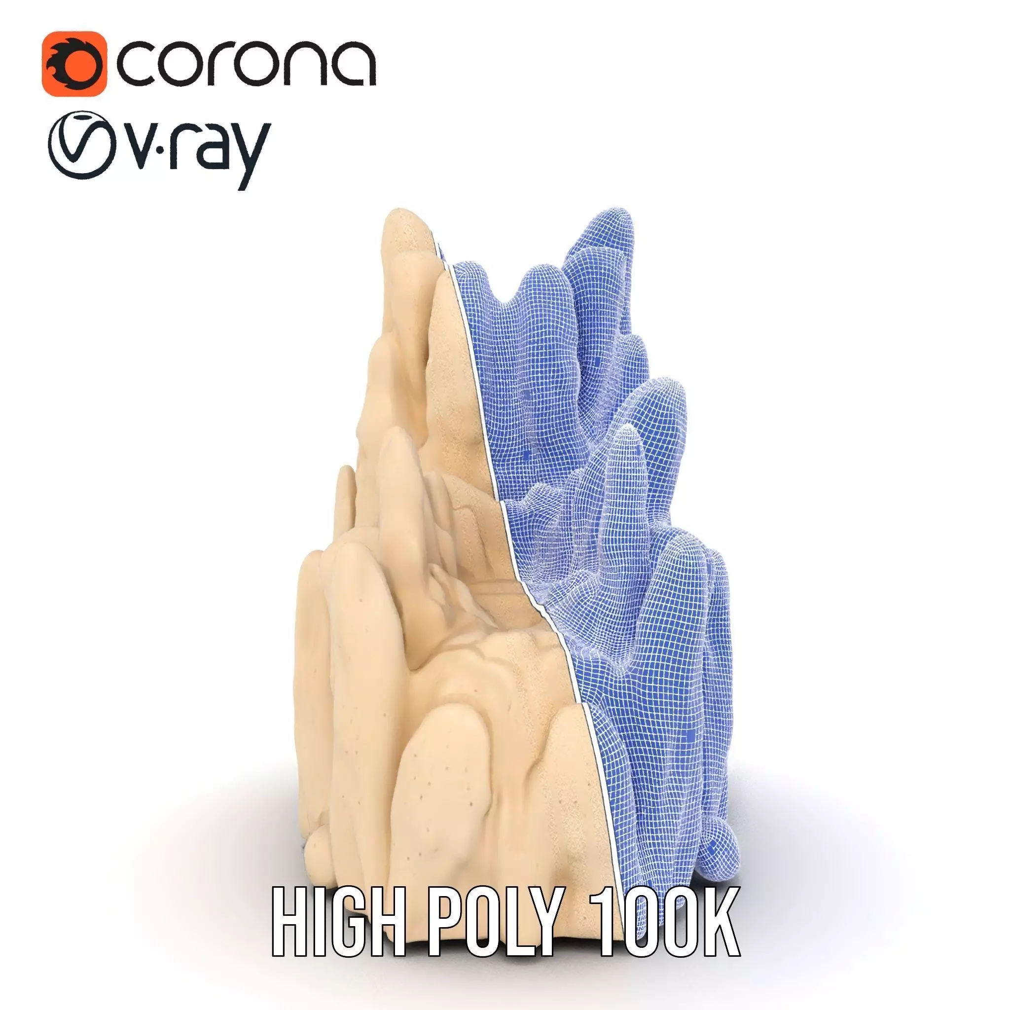 Sandstone Rock Formation Model Pack Low-poly 3D model_35