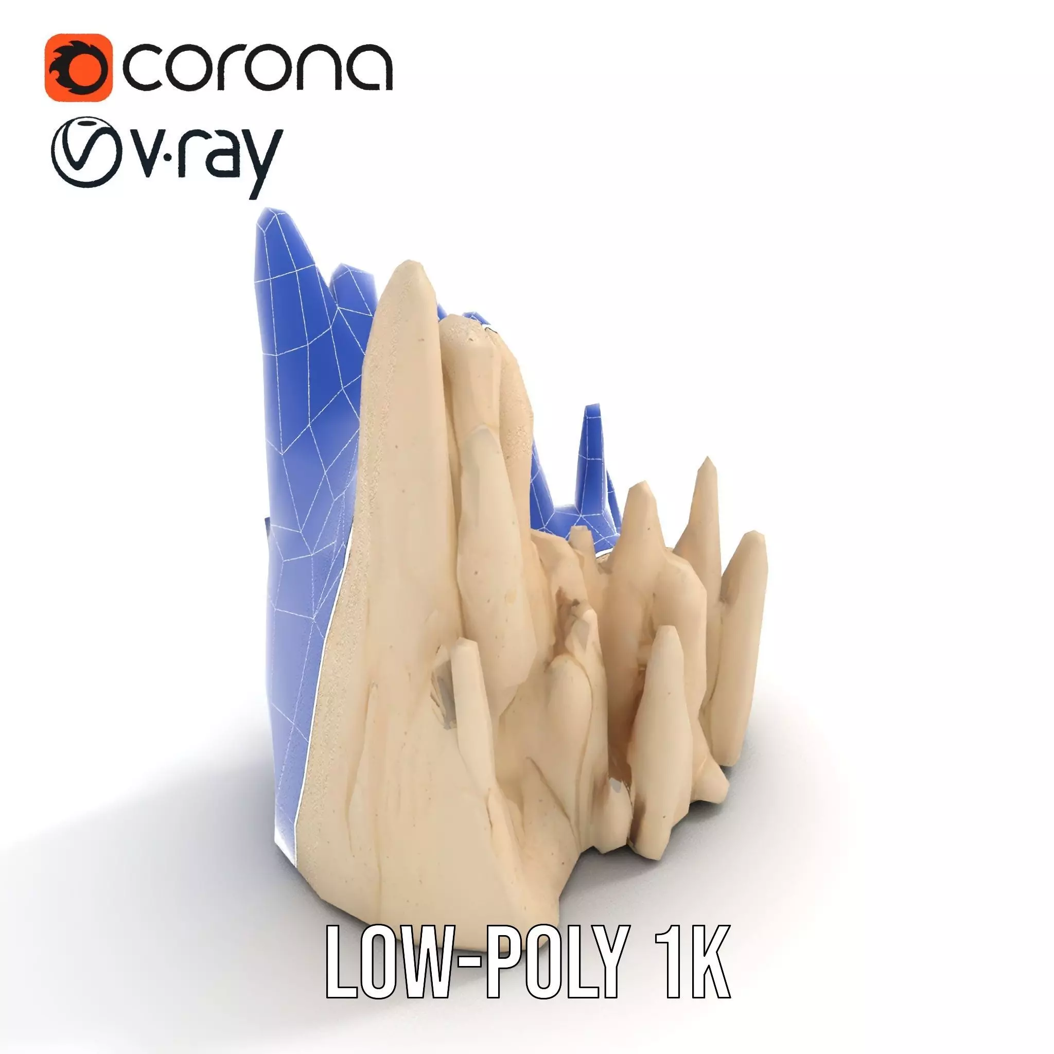 Sandstone Rock Formation Model Pack Low-poly 3D model_18