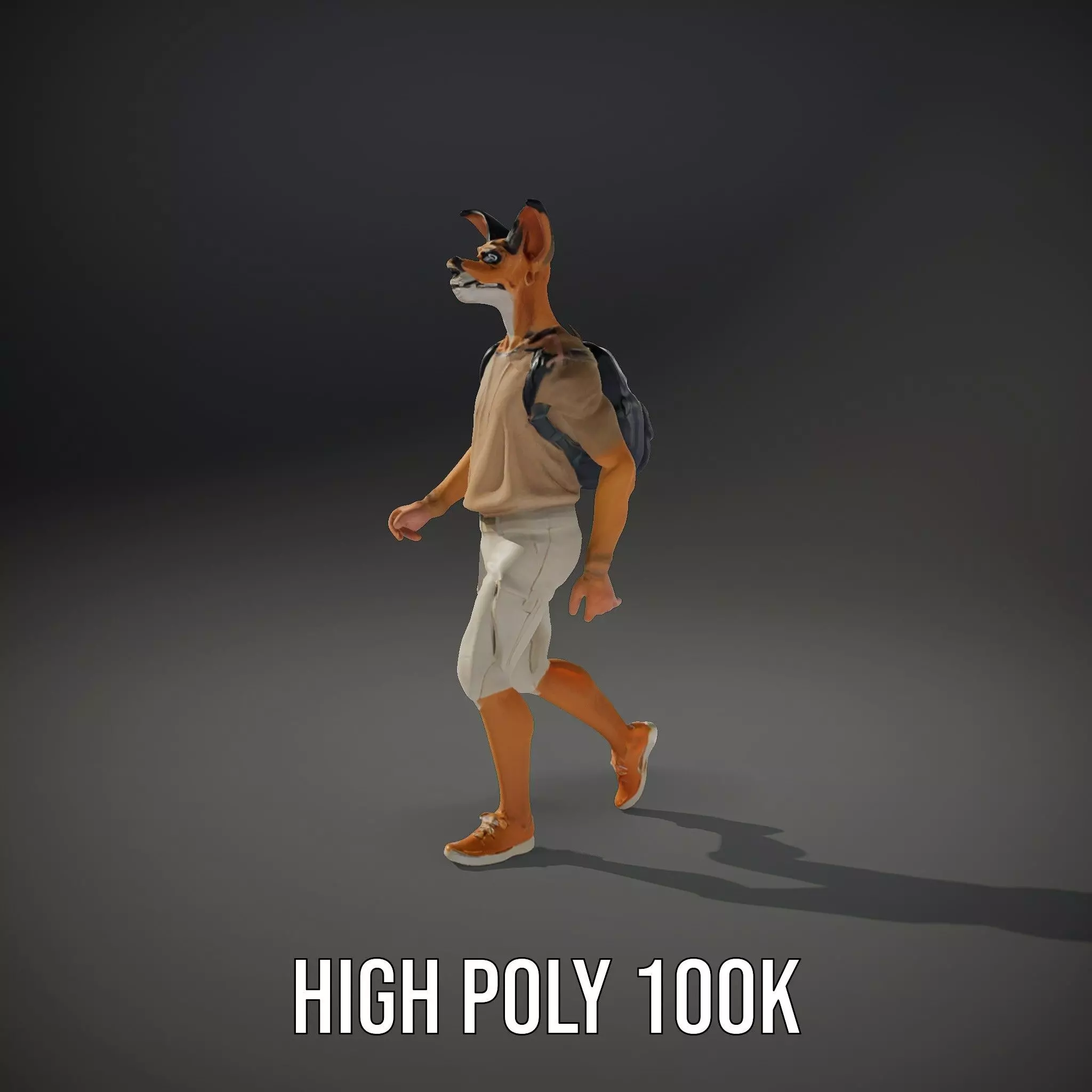 Animated Character DogHuman Hybrid Model Pack Low-poly 3D model_24