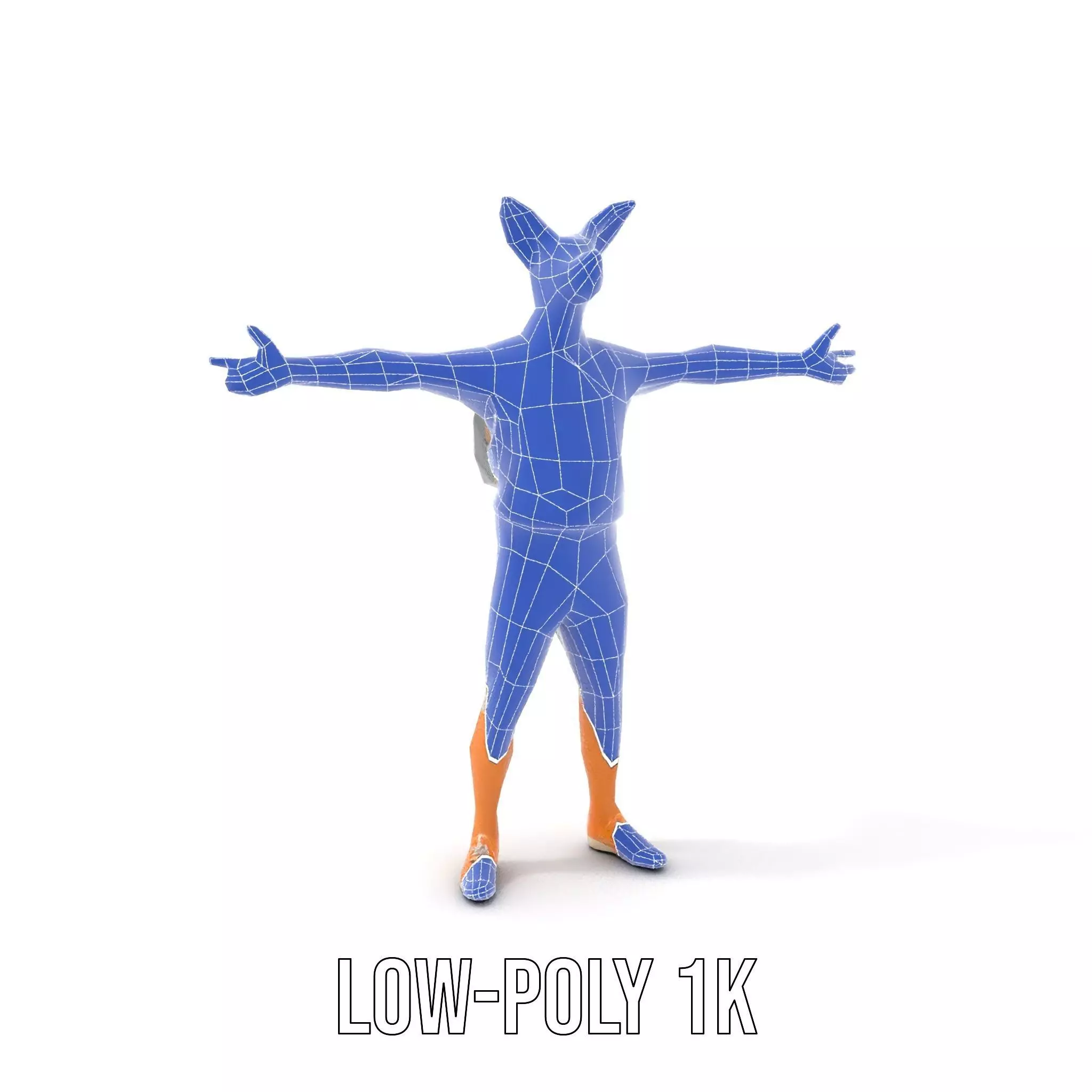 Animated Character DogHuman Hybrid Model Pack Low-poly 3D model_12