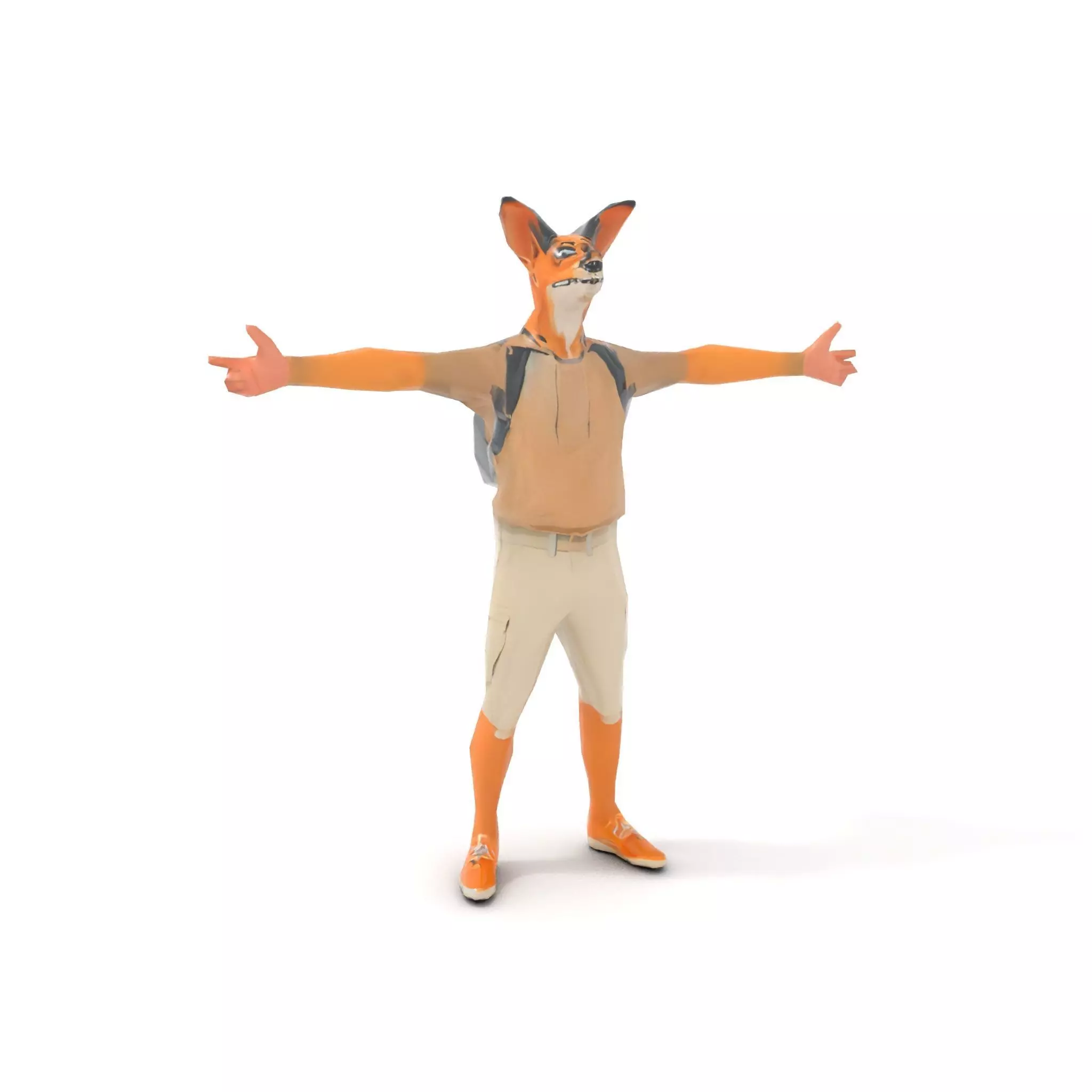 Animated Character DogHuman Hybrid Model Pack Low-poly 3D model_8