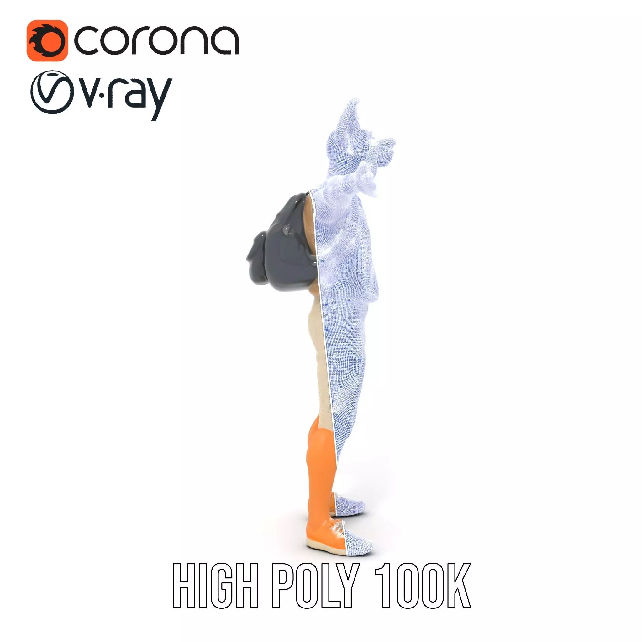 Animated Character DogHuman Hybrid Model Pack Low-poly 3D model_33