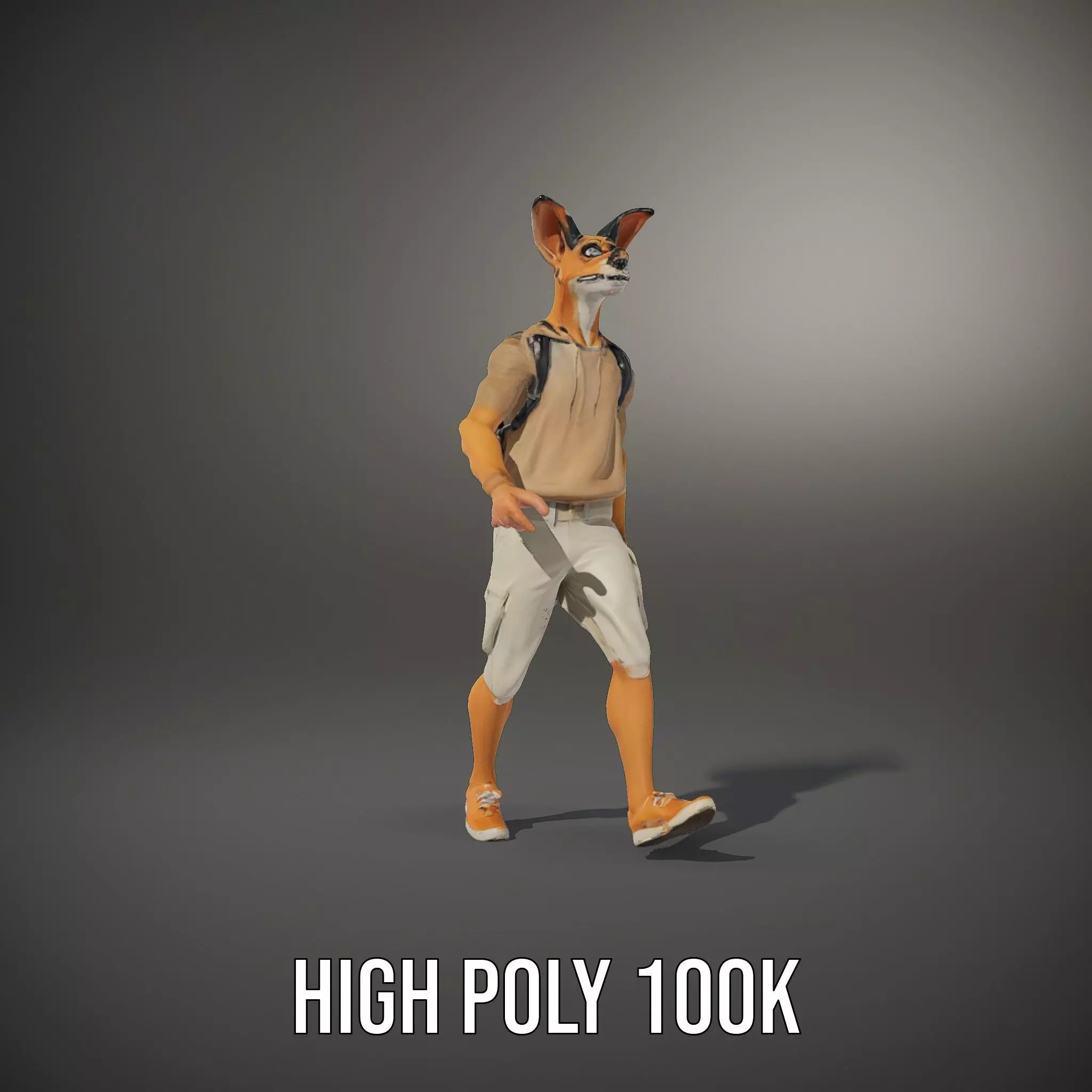 Animated Character DogHuman Hybrid Model Pack Low-poly 3D model_18