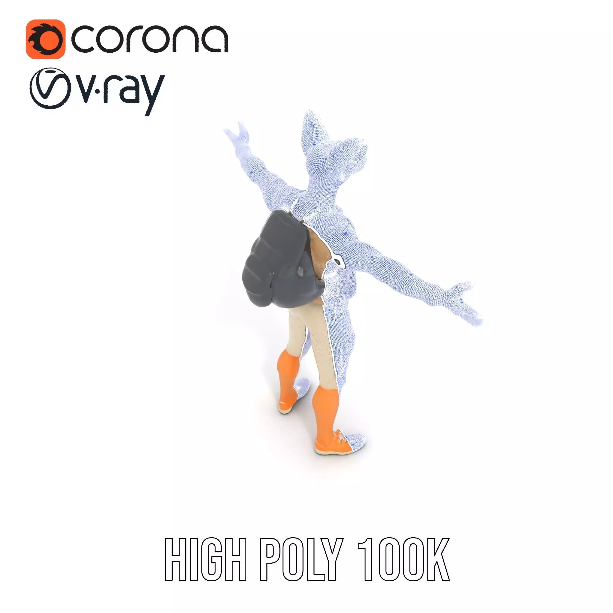 Animated Character DogHuman Hybrid Model Pack Low-poly 3D model_35