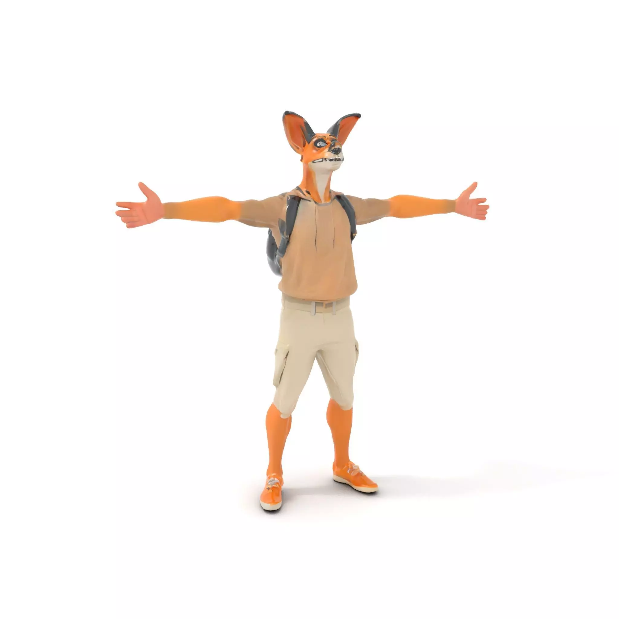 Animated Character DogHuman Hybrid Model Pack Low-poly 3D model_0
