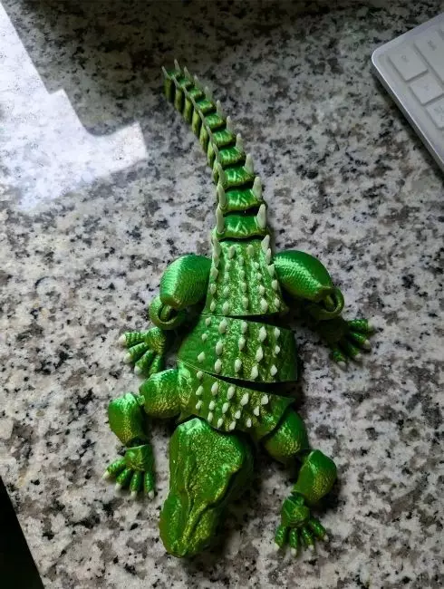 Articulated alligator 3D print model_15