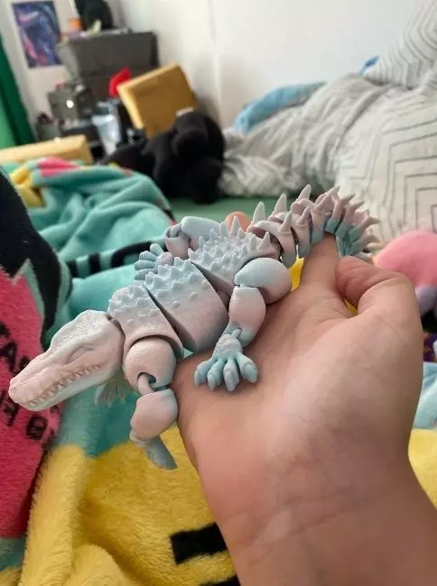 Articulated alligator 3D print model_2