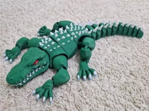 Articulated alligator 3D print model_22