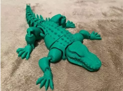 Articulated alligator 3D print model_9