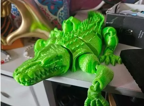 Articulated alligator 3D print model_3