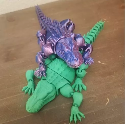 Articulated alligator 3D print model_21