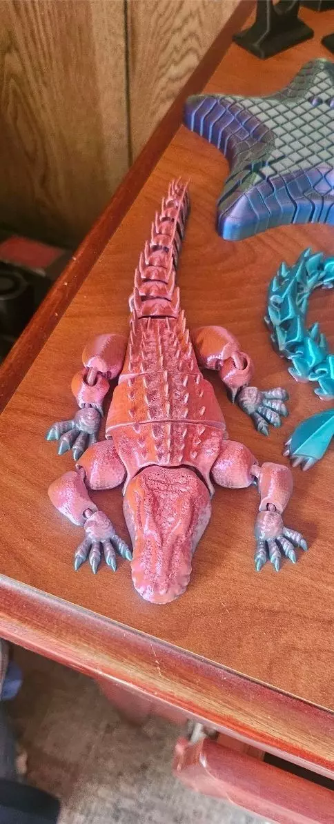 Articulated alligator 3D print model_11
