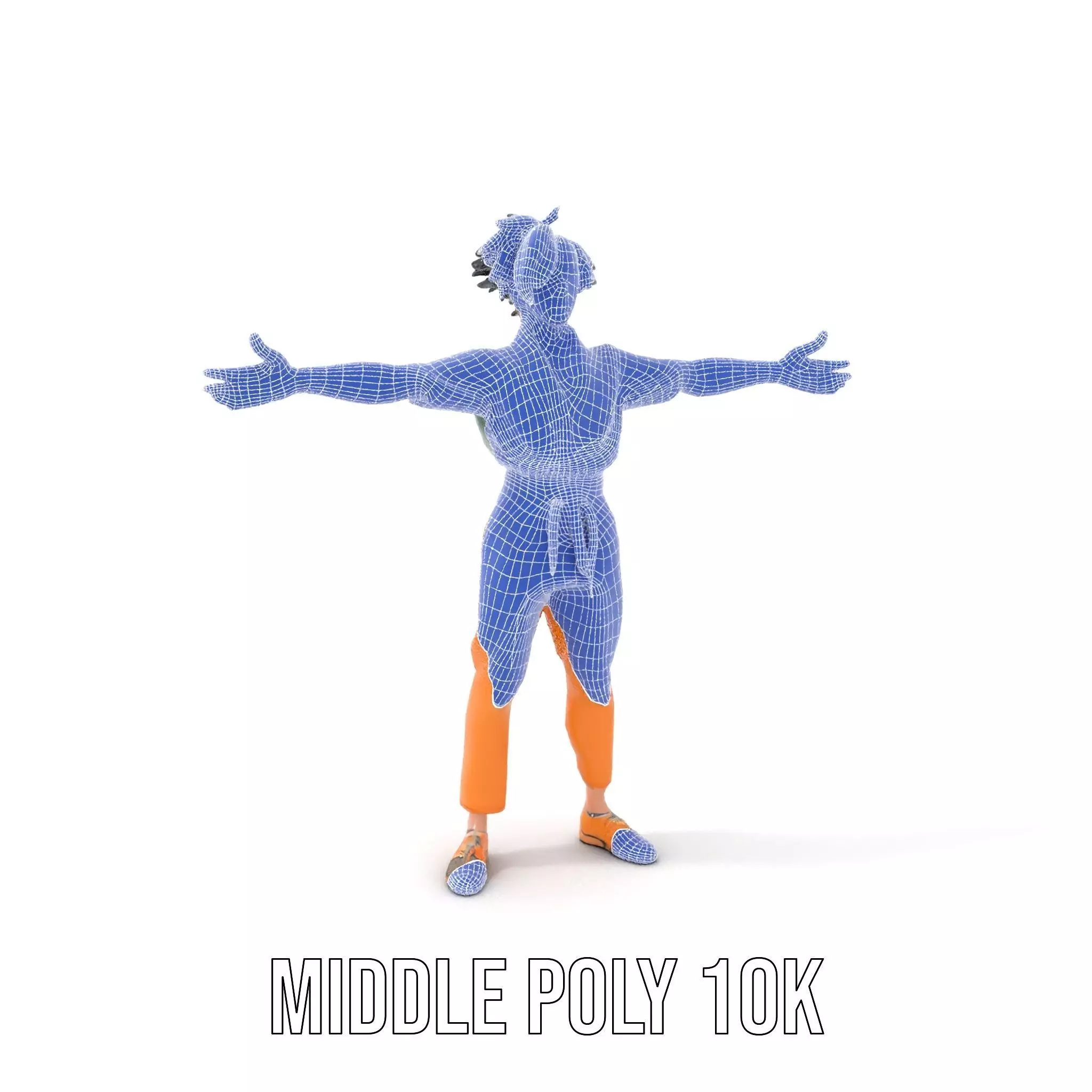 Anime Character Model Pack with Dynamic Pose Low-poly 3D model_18