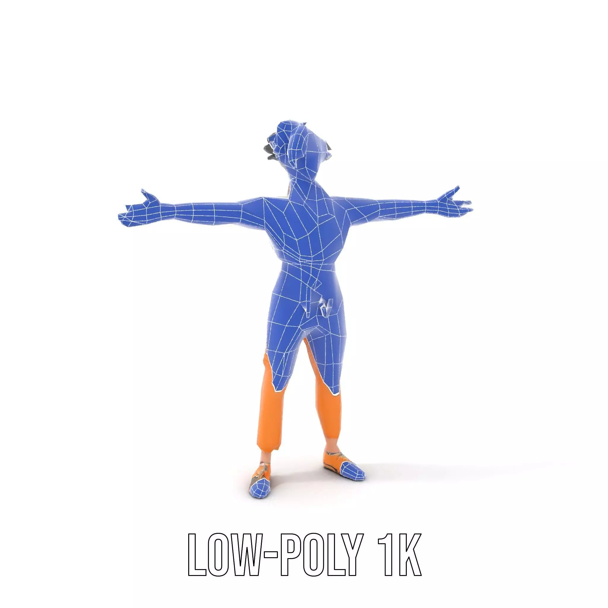 Anime Character Model Pack with Dynamic Pose Low-poly 3D model_16