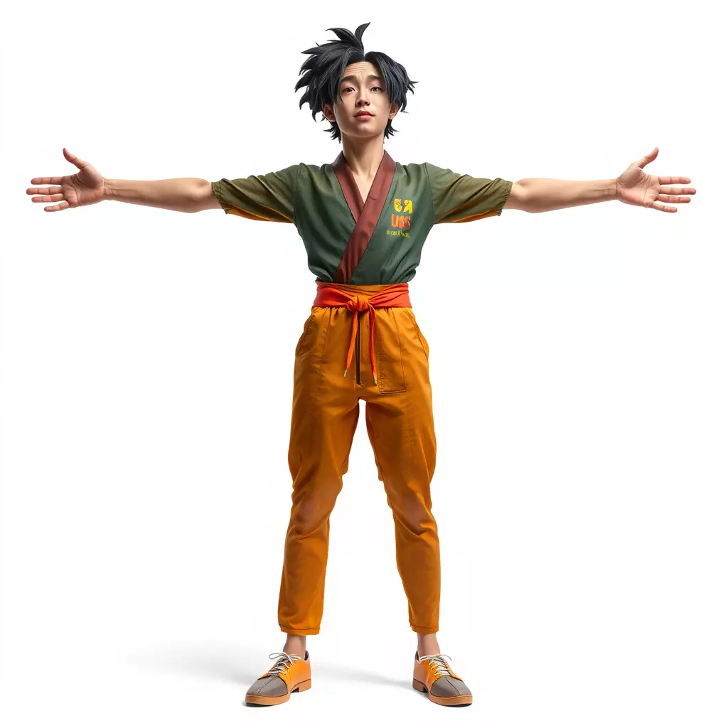 Anime Character Model Pack with Dynamic Pose Low-poly 3D model_2