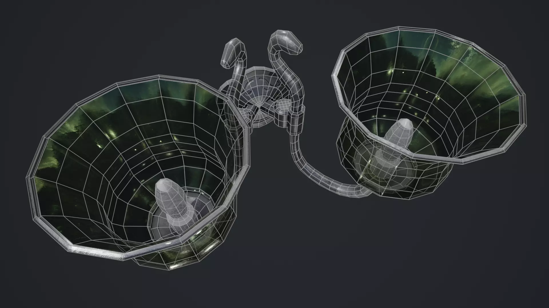 Wall Lamp Low-poly 3D model_21