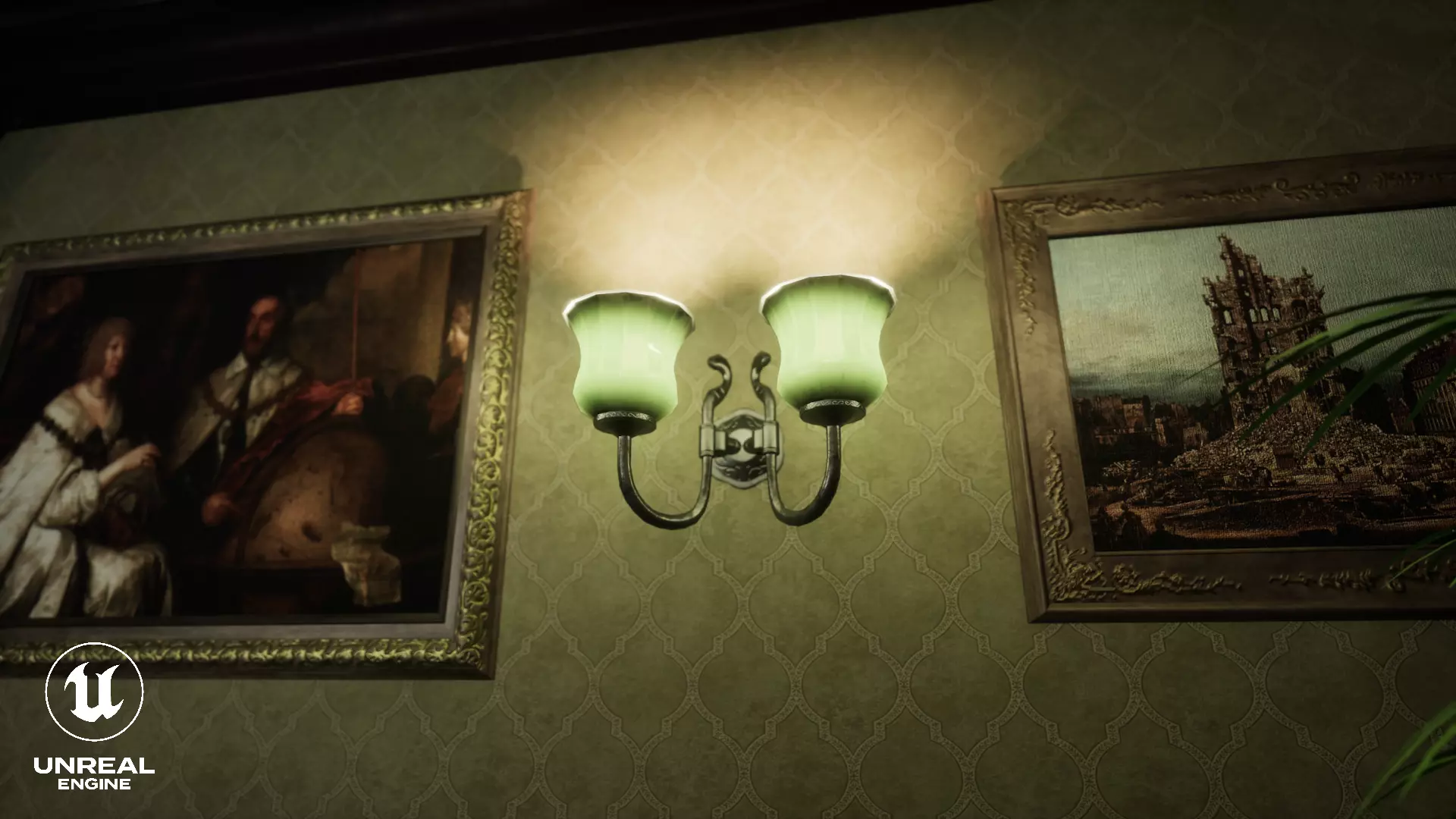 Wall Lamp Low-poly 3D model_5