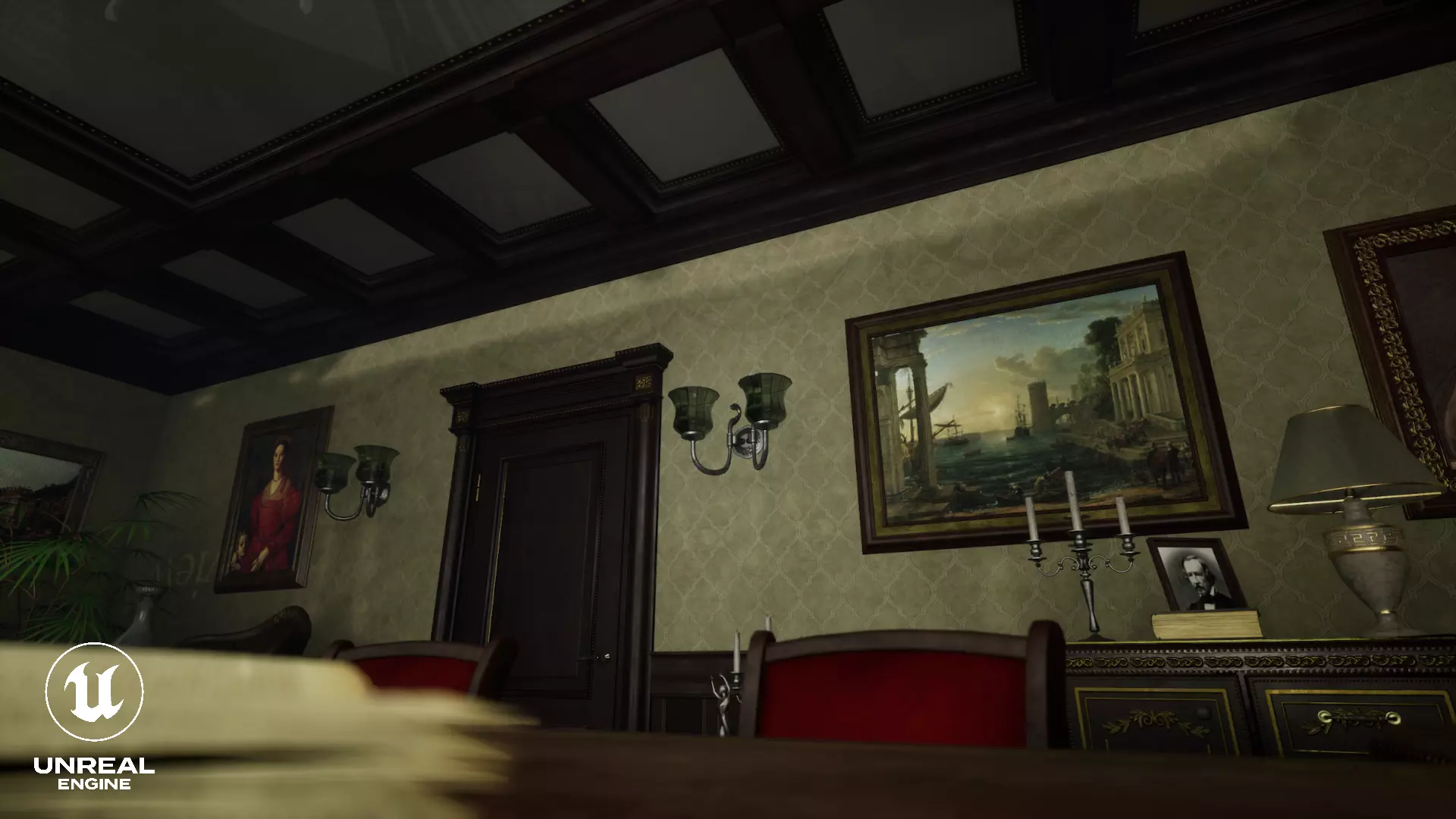 Wall Lamp Low-poly 3D model_8