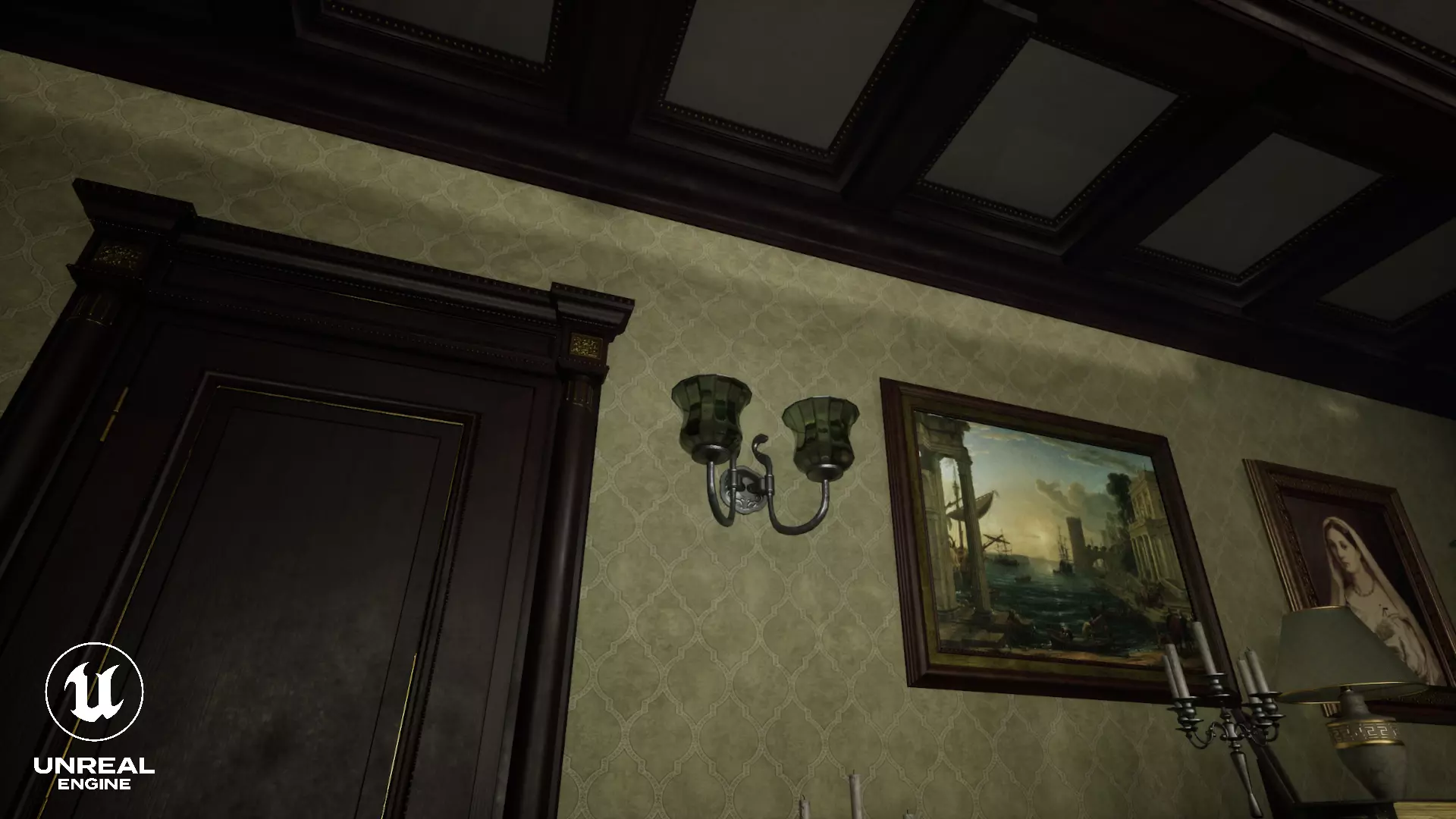 Wall Lamp Low-poly 3D model_3