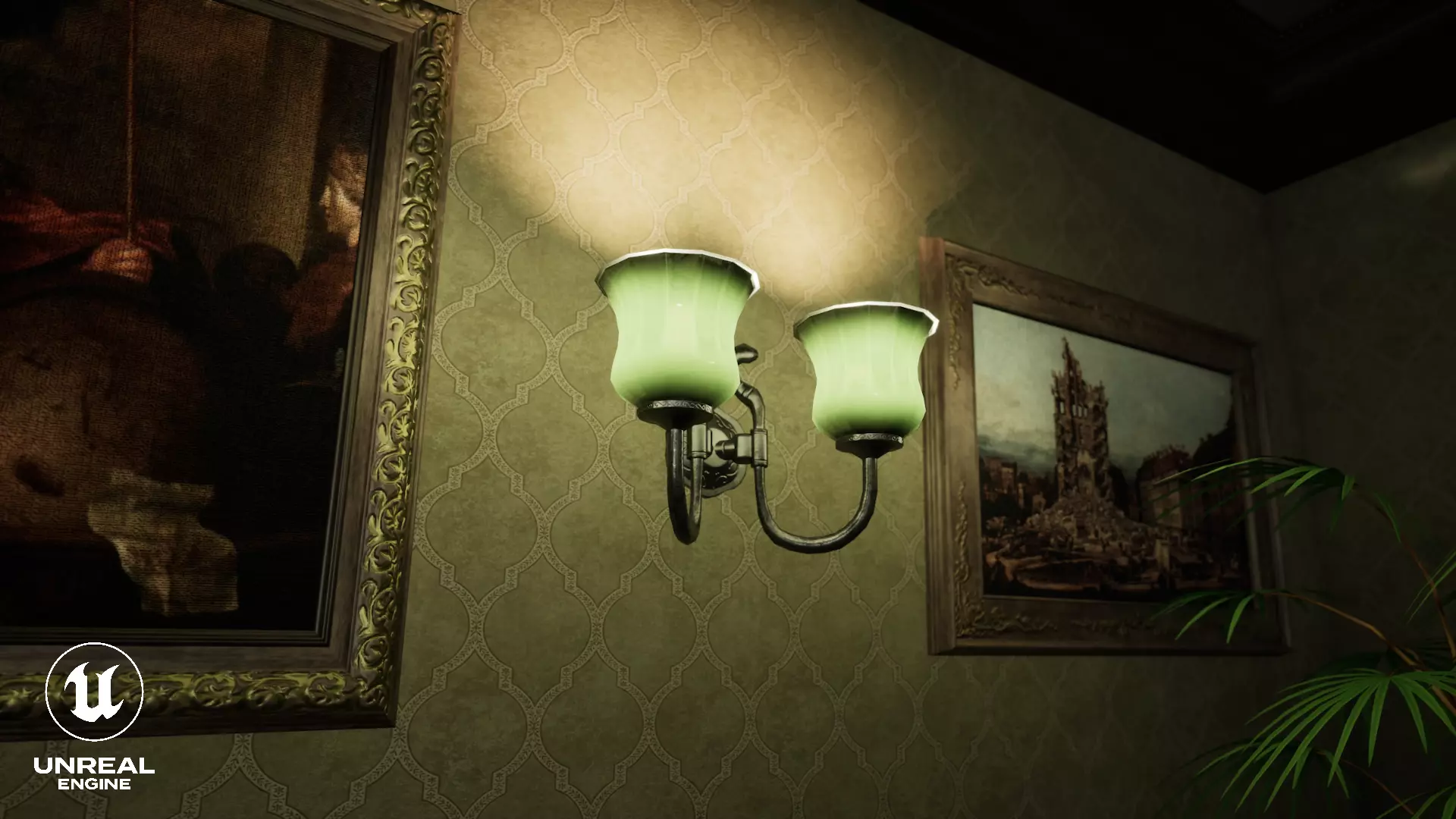 Wall Lamp Low-poly 3D model_2