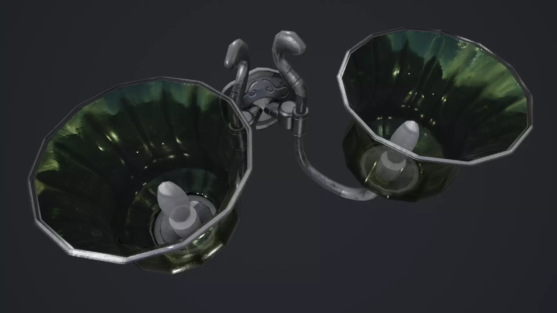 Wall Lamp Low-poly 3D model_16