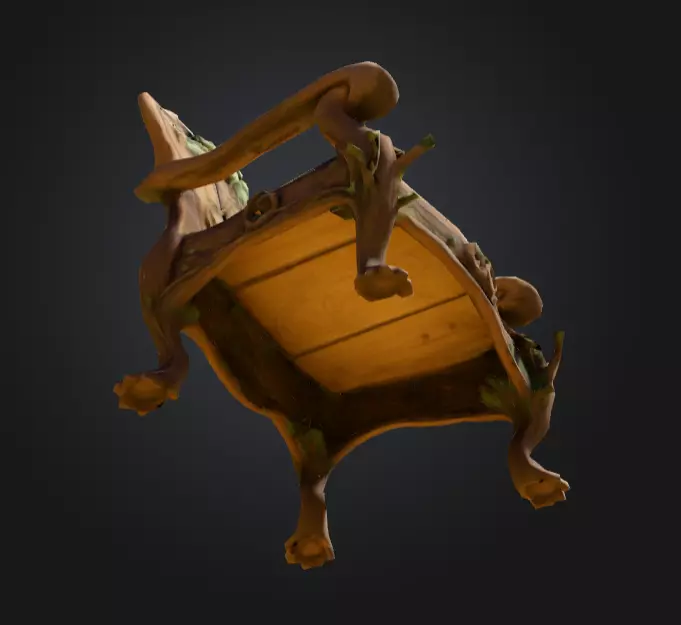 Enchanted Ivy Carved Chair Low-poly 3D model_8