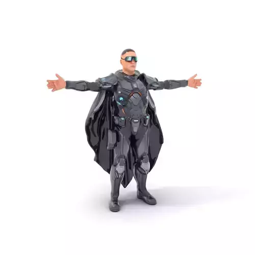 Futuristic Armor Suit Model Pack with Cape and Visor Low-poly 3D model Futuristic Armor Suit Model Pack with Cape and Visor Low-poly 3D model