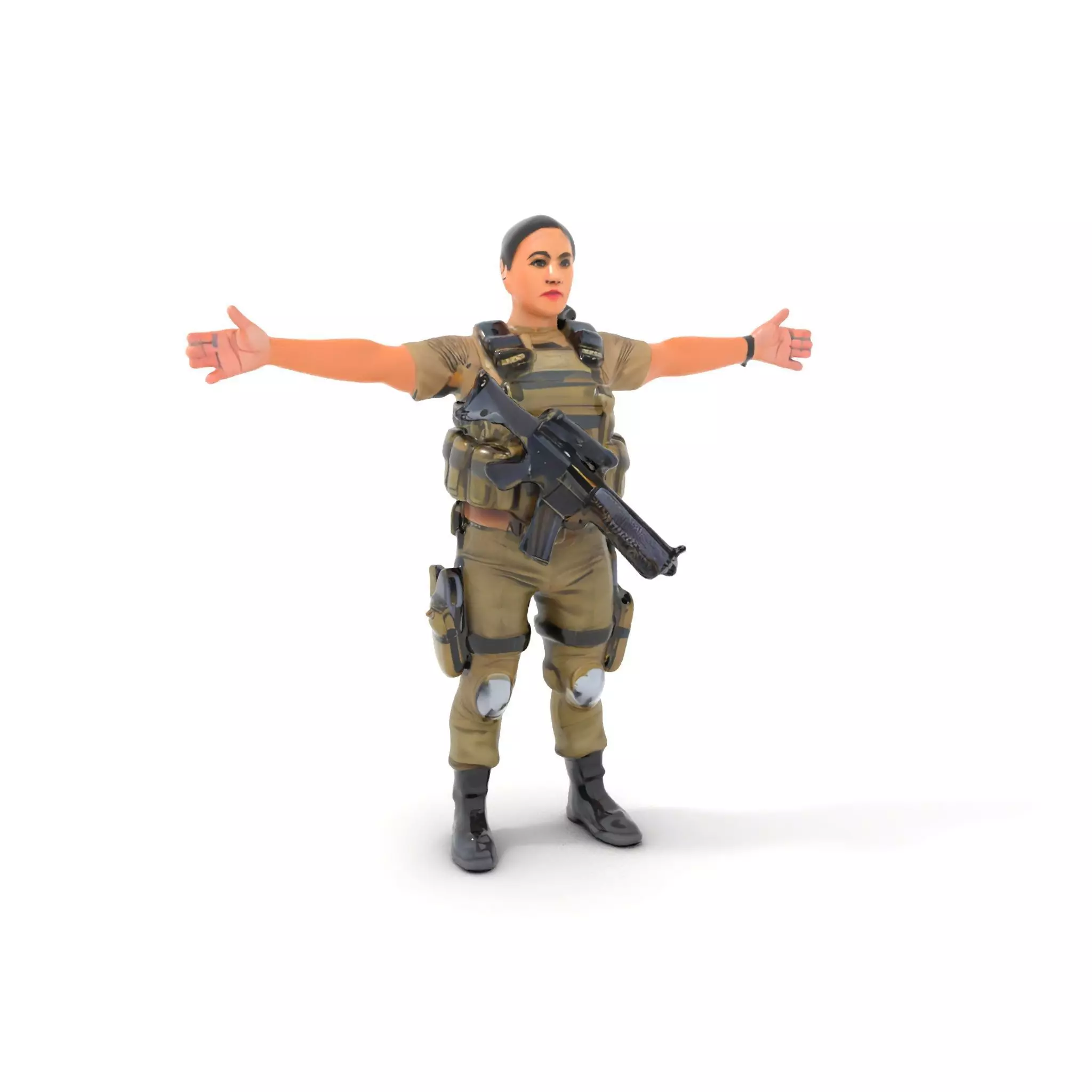 Military Soldier Model Pack with Tactical Gear Low-poly 3D model_0