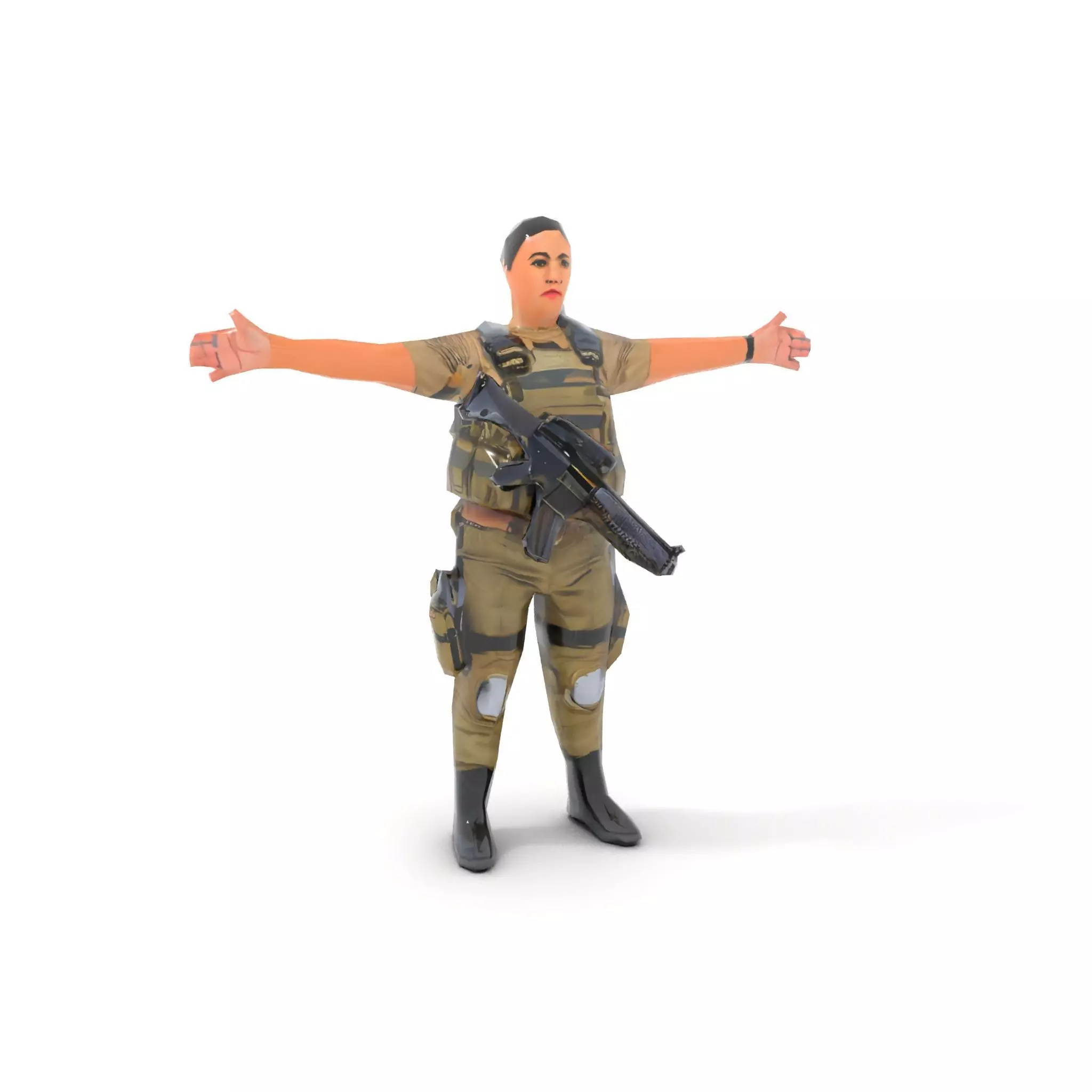 Military Soldier Model Pack with Tactical Gear Low-poly 3D model_18