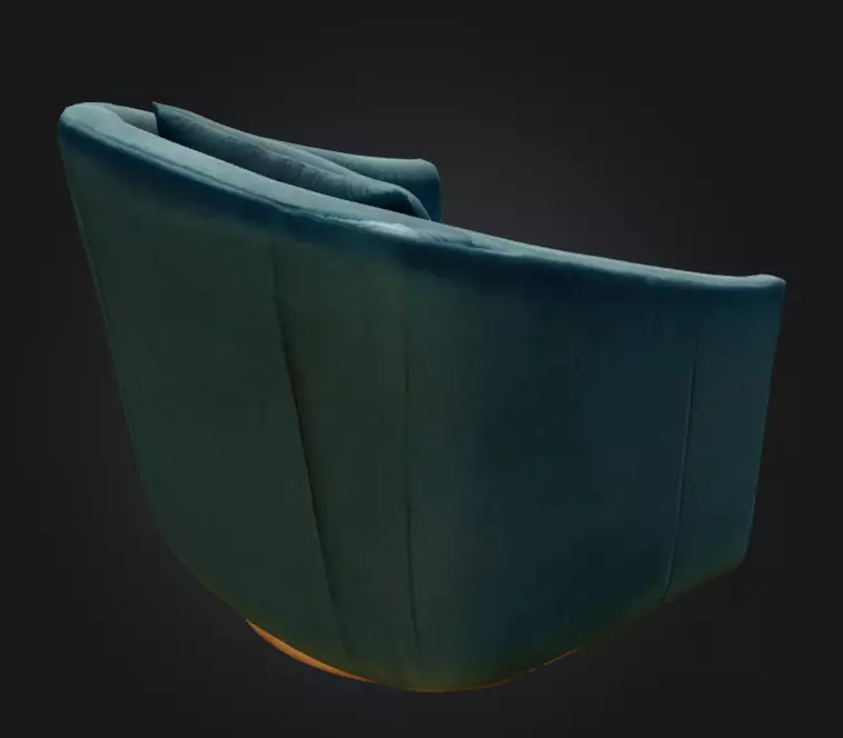 Swivel Elegance Chair Low-poly 3D model_4