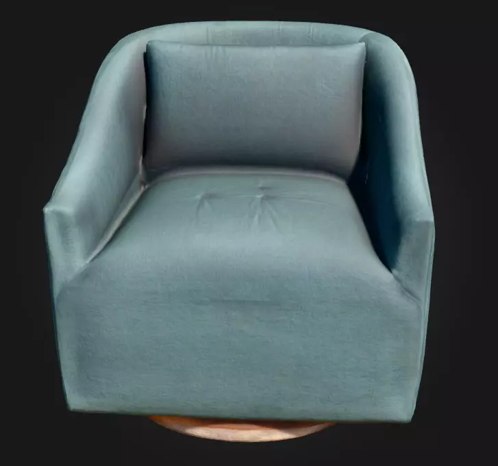 Swivel Elegance Chair Low-poly 3D model_1