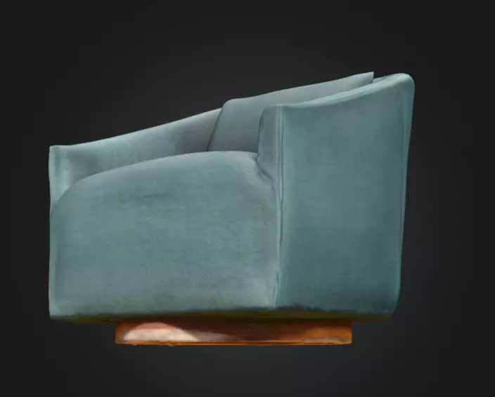 Swivel Elegance Chair Low-poly 3D model_10