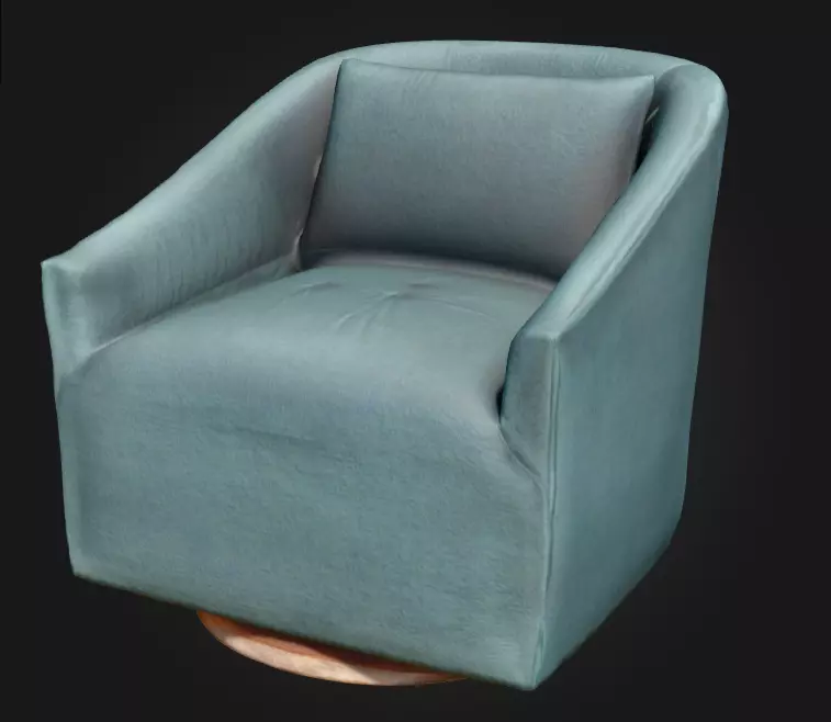 Swivel Elegance Chair Low-poly 3D model_0