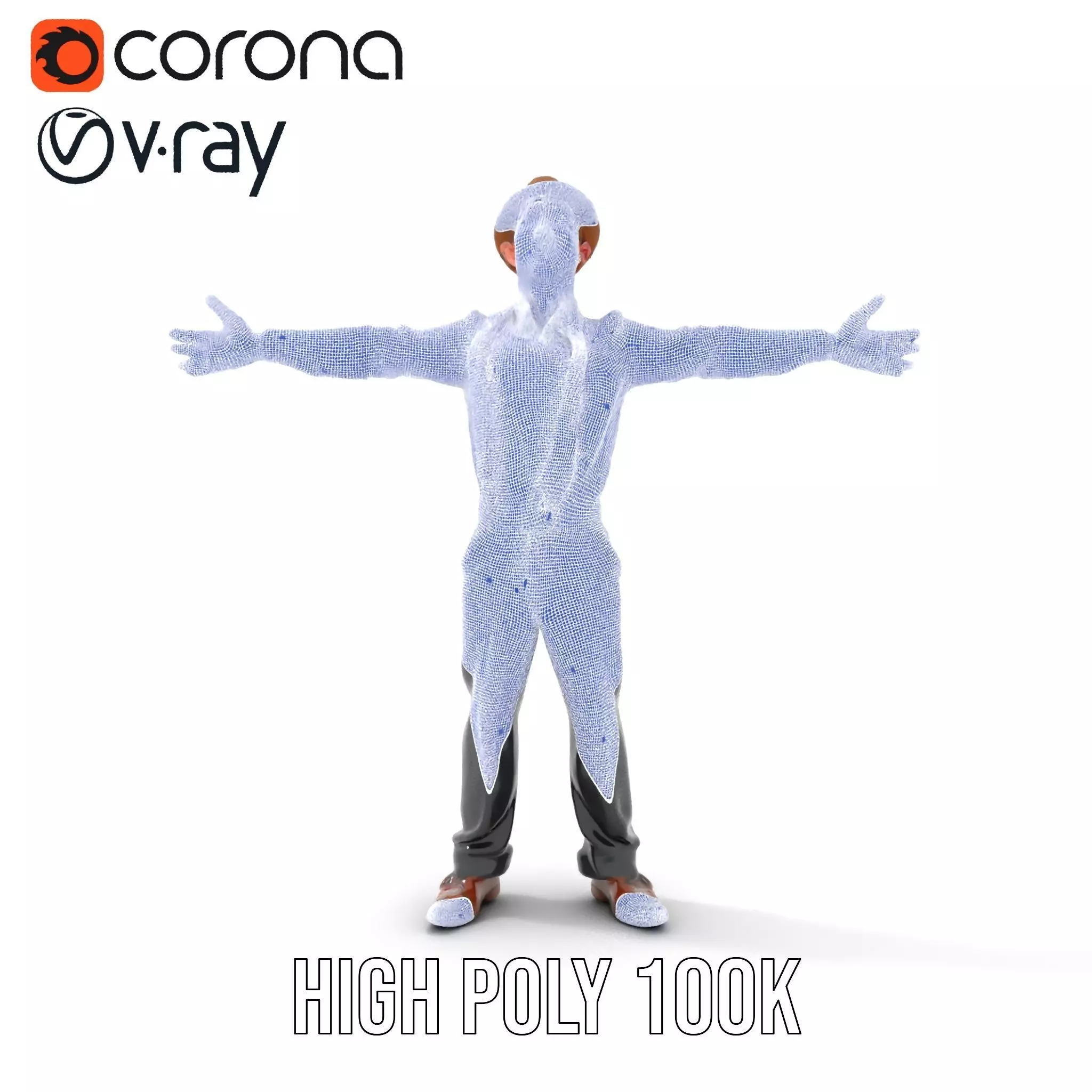 Cheerful Character with Hat Model Pack Low-poly 3D model_20