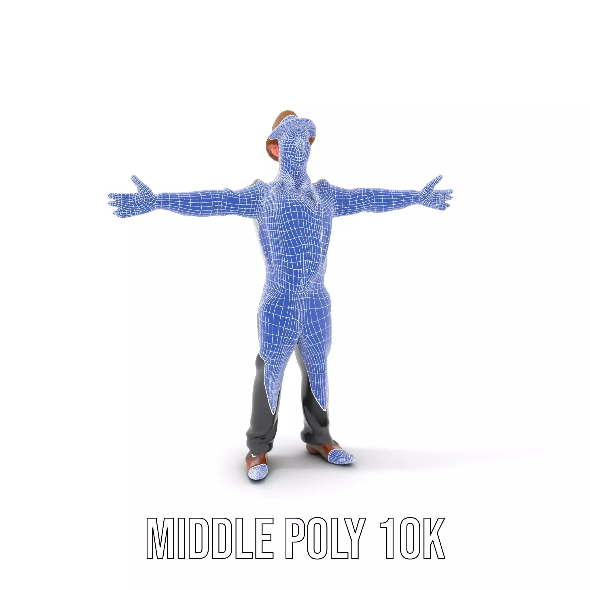 Cheerful Character with Hat Model Pack Low-poly 3D model_11