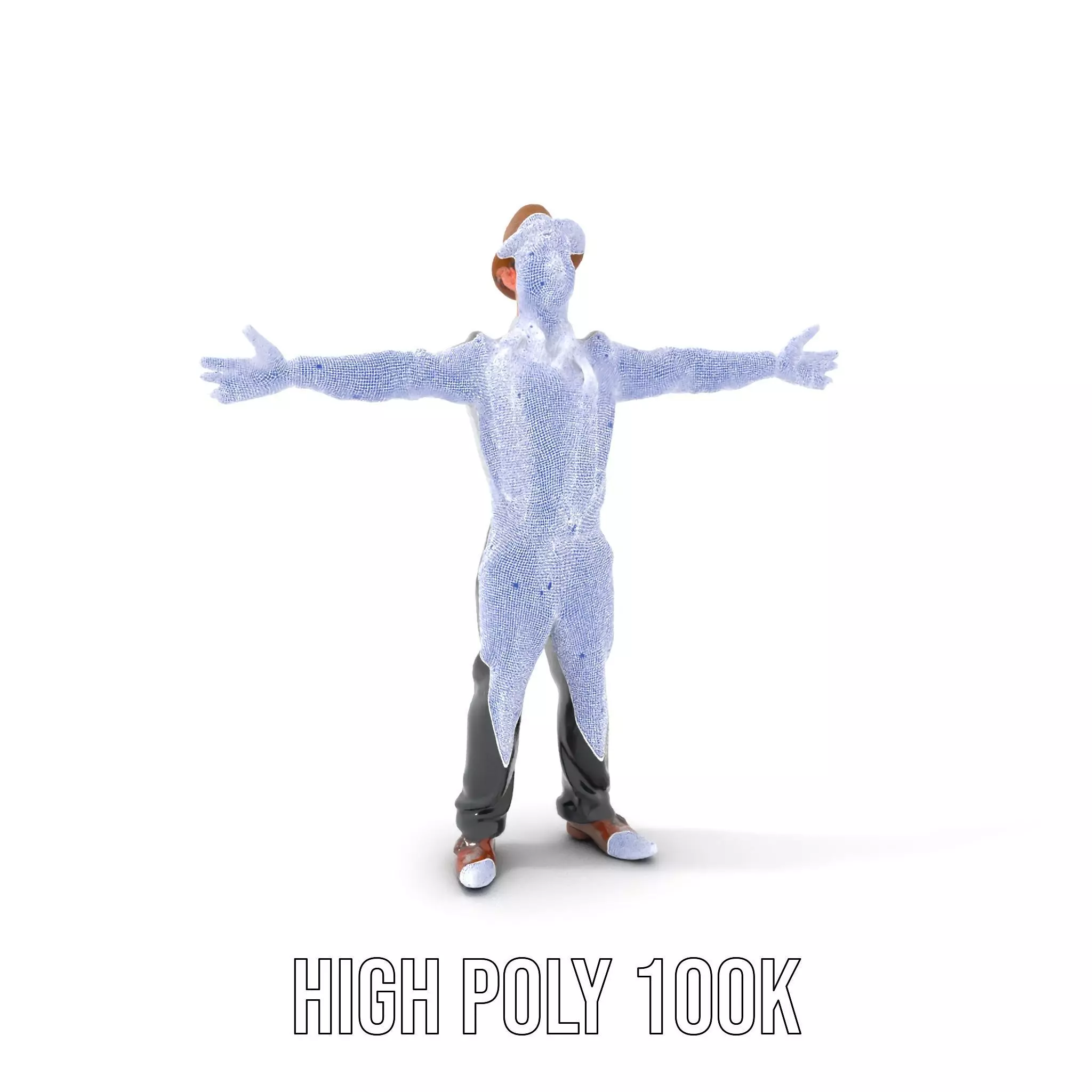 Cheerful Character with Hat Model Pack Low-poly 3D model_5